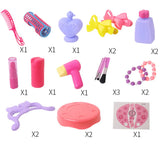 Princess Oval Plastic Pink Kids Vanity with Mirror Storage Image - 8