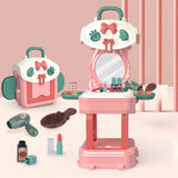 Princess Portable Pink Travel Storage Mirror Kids Vanity Image - 1
