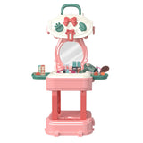 Princess Portable Pink Travel Storage Mirror Kids Vanity Image - 5