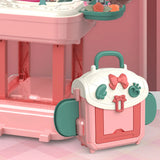 Princess Portable Pink Travel Storage Mirror Kids Vanity Image - 6