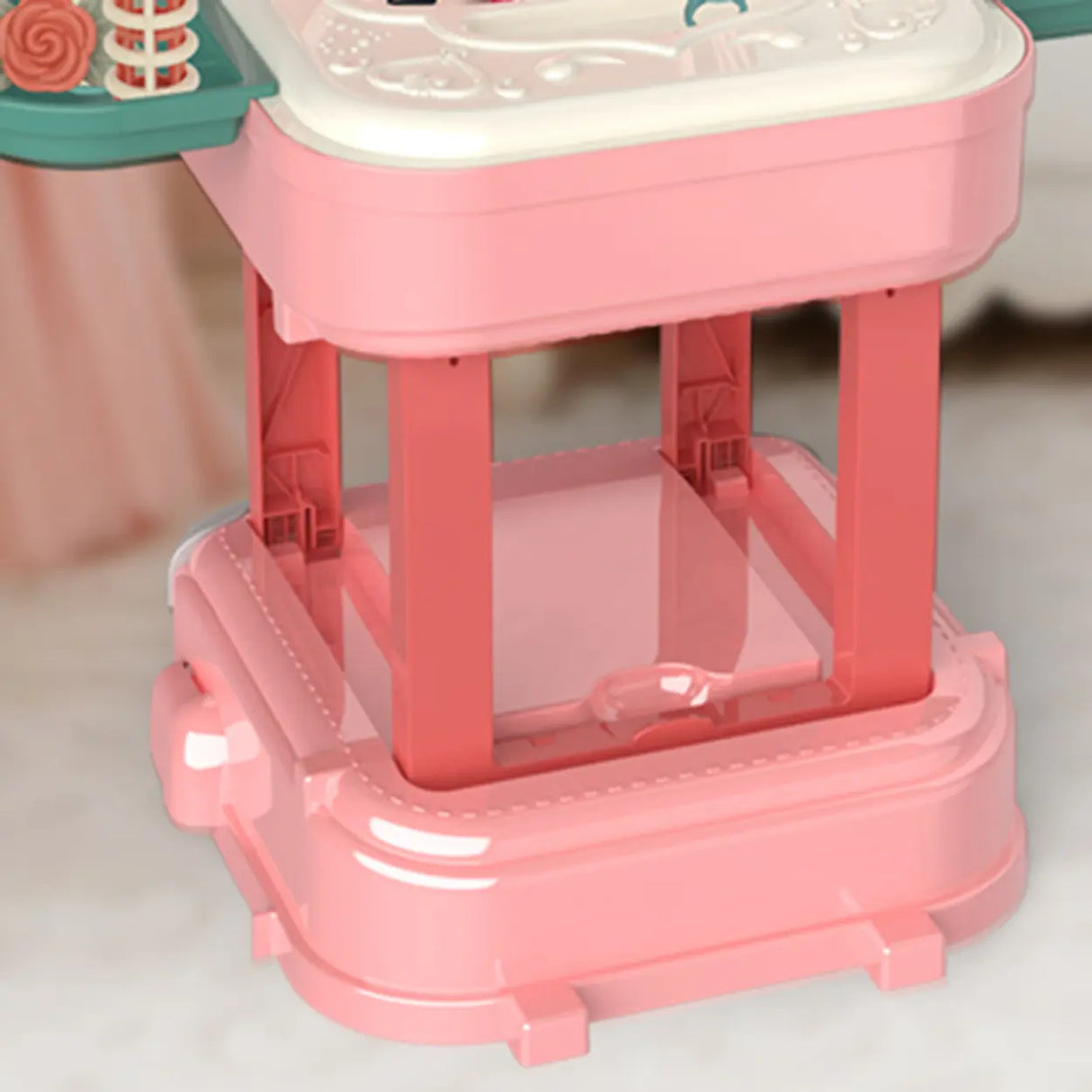 Princess Portable Pink Travel Storage Mirror Kids Vanity Image - 7