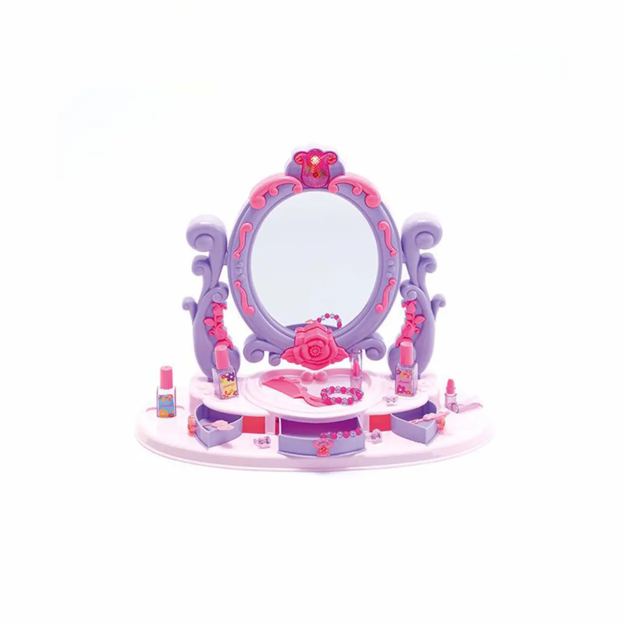 Princess Purple Castle Vanity with Mirror and Storage Image - 2