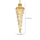 Prismatic Crystal Spiral High Ceiling Foyer Chandelier Image - 13