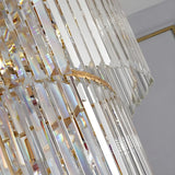 Prismatic Crystal Spiral High Ceiling Foyer Chandelier Image - 6