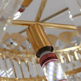 Prismatic Crystal Spiral High Ceiling Foyer Chandelier Image - 7