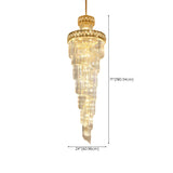 Prismatic Crystal Spiral High Ceiling Foyer Chandelier Image - 12