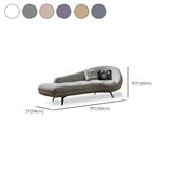 Purple Chenille Upholstered Wood Leg Right-Arm Chaise Image - 11