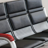 Purple Stain Resistant Faux Leather Beam Seating Image - 11