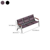 Purple Stain Resistant Faux Leather Beam Seating #size