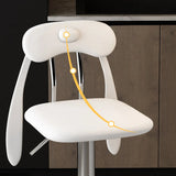 Rabbit Ears Square Leather Adjustable Swivel Bar Stool Image - 13