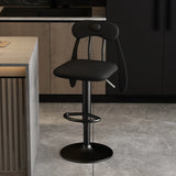 Rabbit Ears Square Leather Adjustable Swivel Bar Stool Image - 18