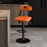 Rabbit Ears Square Leather Adjustable Swivel Bar Stool Image - 21