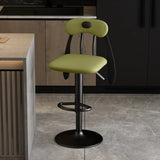Rabbit Ears Square Leather Adjustable Swivel Bar Stool Image - 22