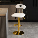 Rabbit Ears Square Leather Adjustable Swivel Bar Stool Image - 25