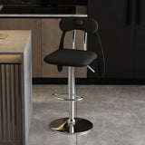Rabbit Ears Square Leather Adjustable Swivel Bar Stool Image - 3