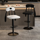 Rabbit Ears Square Leather Adjustable Swivel Bar Stool Image - 7