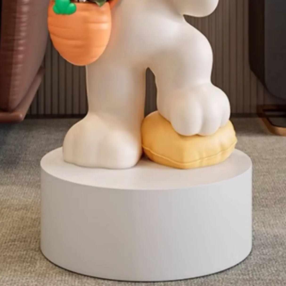 Rabbit Shape Resin Table Kids Nightstand with Light Image - 8