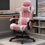 Racing Reclining PU Leather Red Black Gaming Office Chair Image - 10