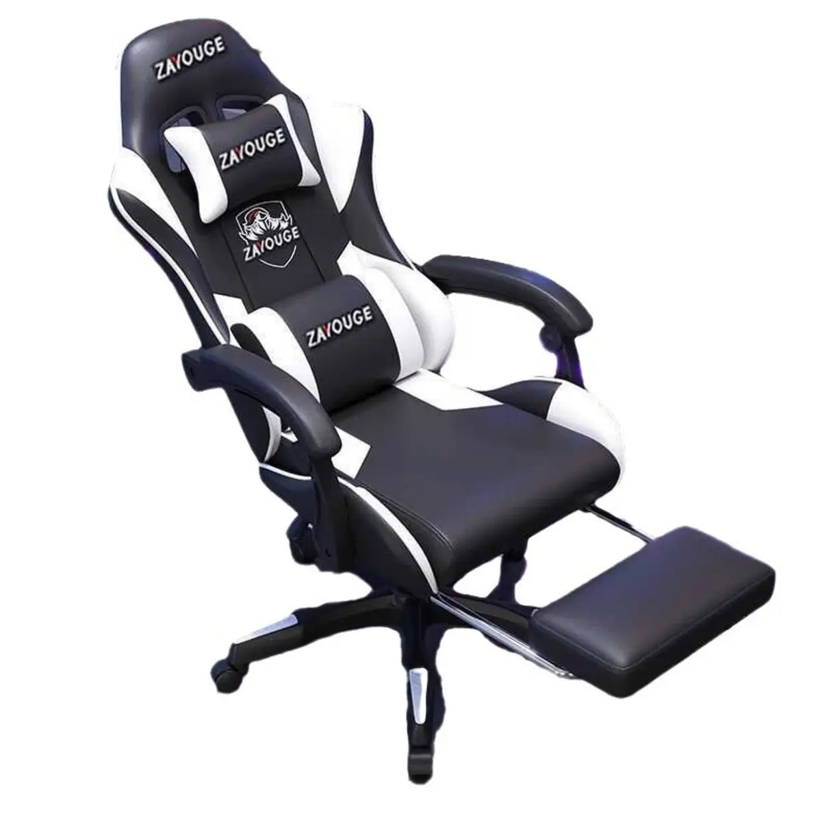 Racing Reclining PU Leather Red Black Gaming Office Chair Image - 15