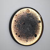 Realistic Crater Design Outdoor Moon Wall Sconce Image - 17