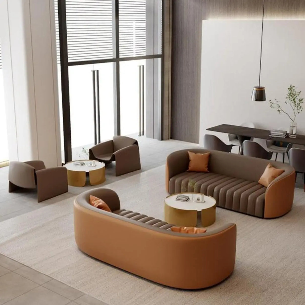 Reception Area Coffee Sofa Seating Group with Arms Image - 4