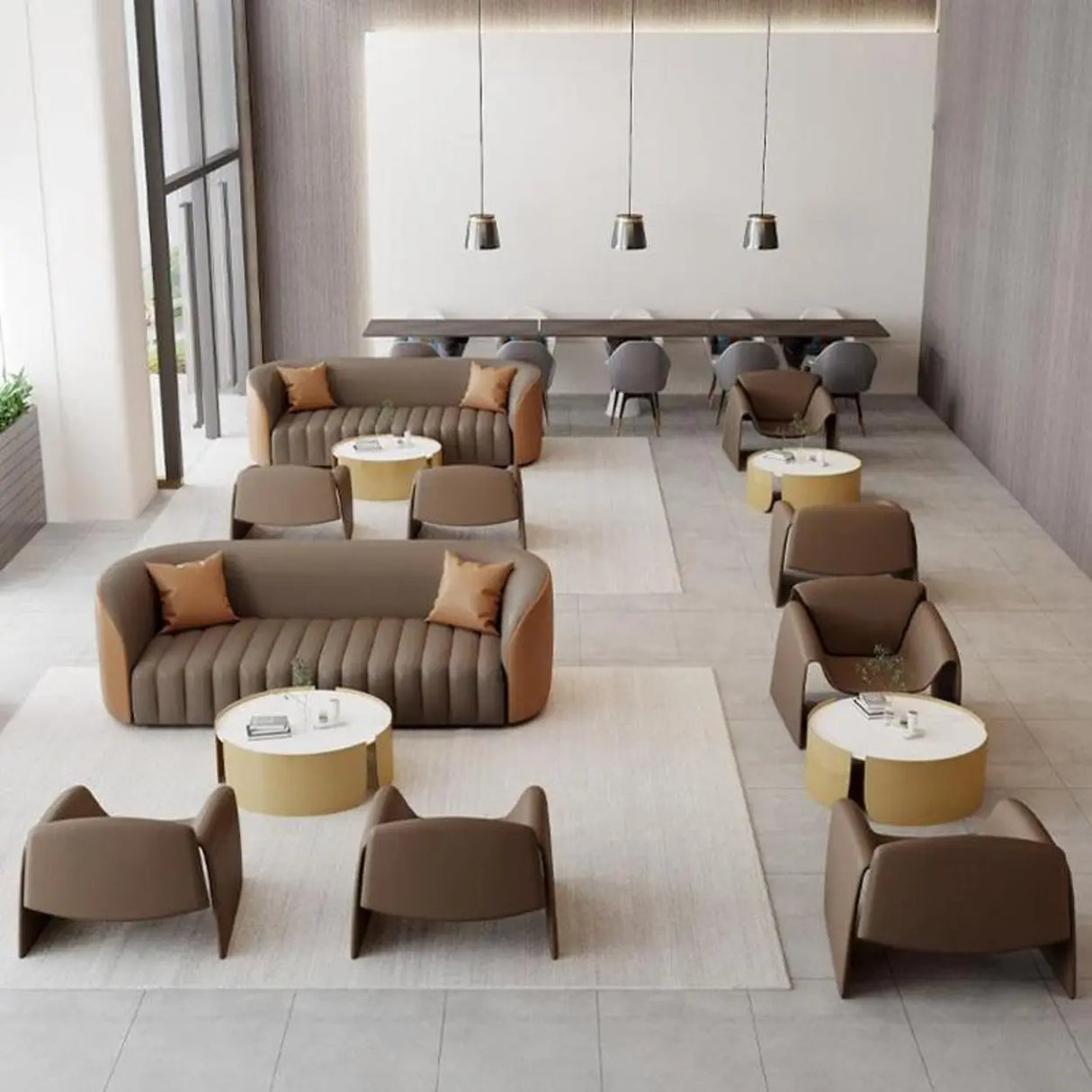 Reception Area Coffee Sofa Seating Group with Arms Image - 6