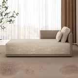 Rectangle Fabric Removable Cushions Reclining Chaise Lounge Image - 1