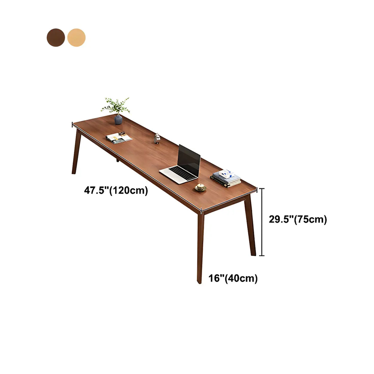 Rectangle Manufactured Wood Two-Person Writing Desk 