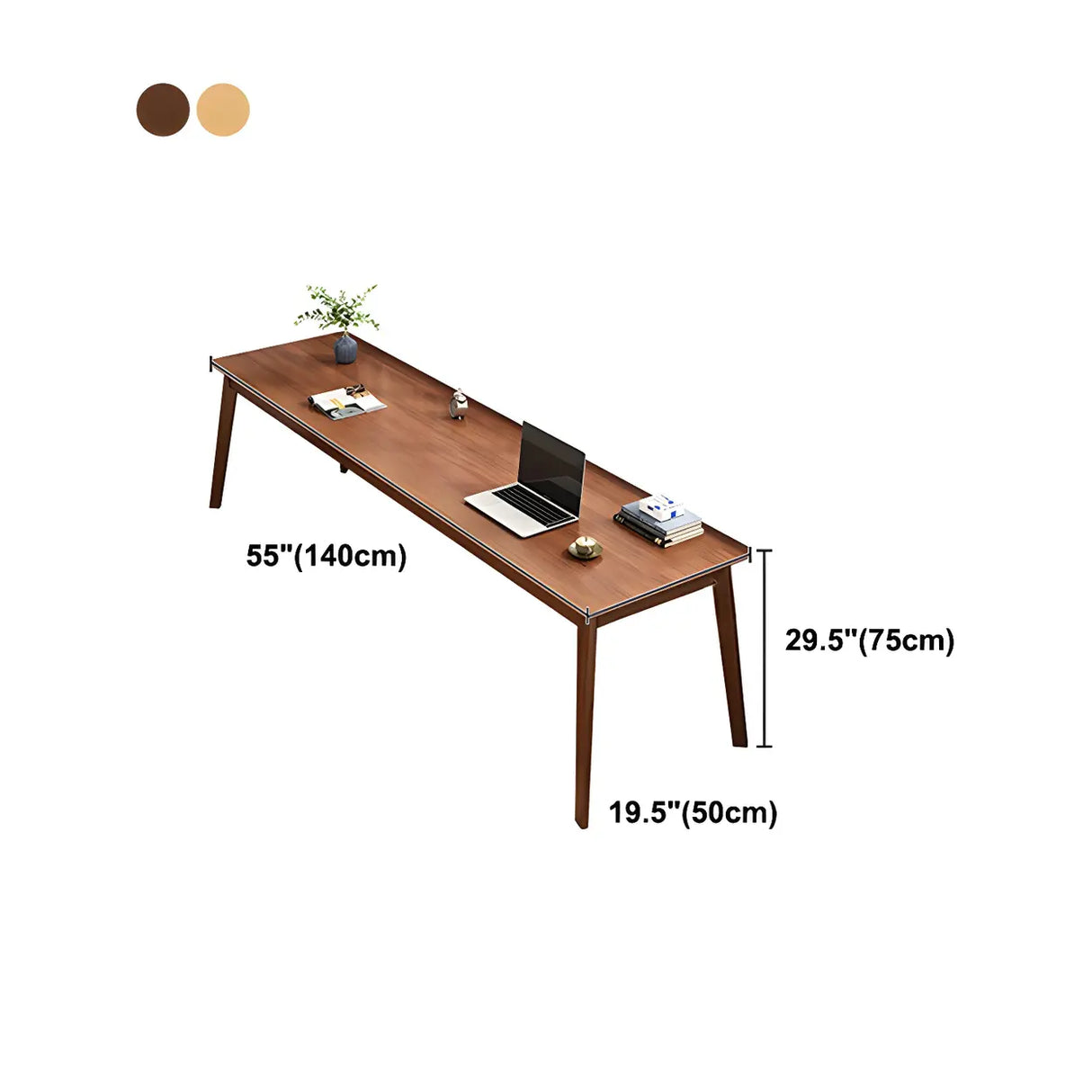Rectangle Manufactured Wood Two-Person Writing Desk Image - 14