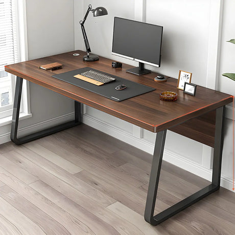 Rectangle Manufactured Wood Two-Person Writing Desk Image - 2