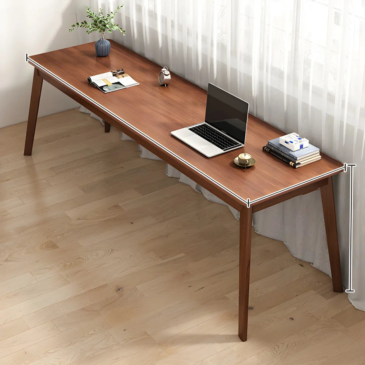 Rectangle Manufactured Wood Two-Person Writing Desk Image - 6