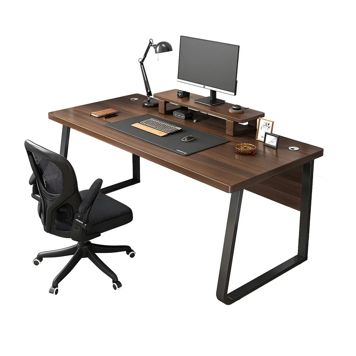 Rectangle Manufactured Wood Two-Person Writing Desk Image - 8