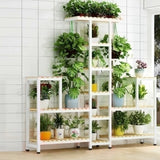 Rectangle Metal Indoor Large Crate Plant Stand Brown Image - 17