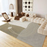 Rectangle Modern Abstract Polyester Camel Area Rug Image - 3