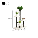 Rectangle Multi-Tier Wood Floor Tray Plant Stand White #size