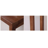 Rectangle Pine Caramel Storage Console Table with Shelves Image - 8