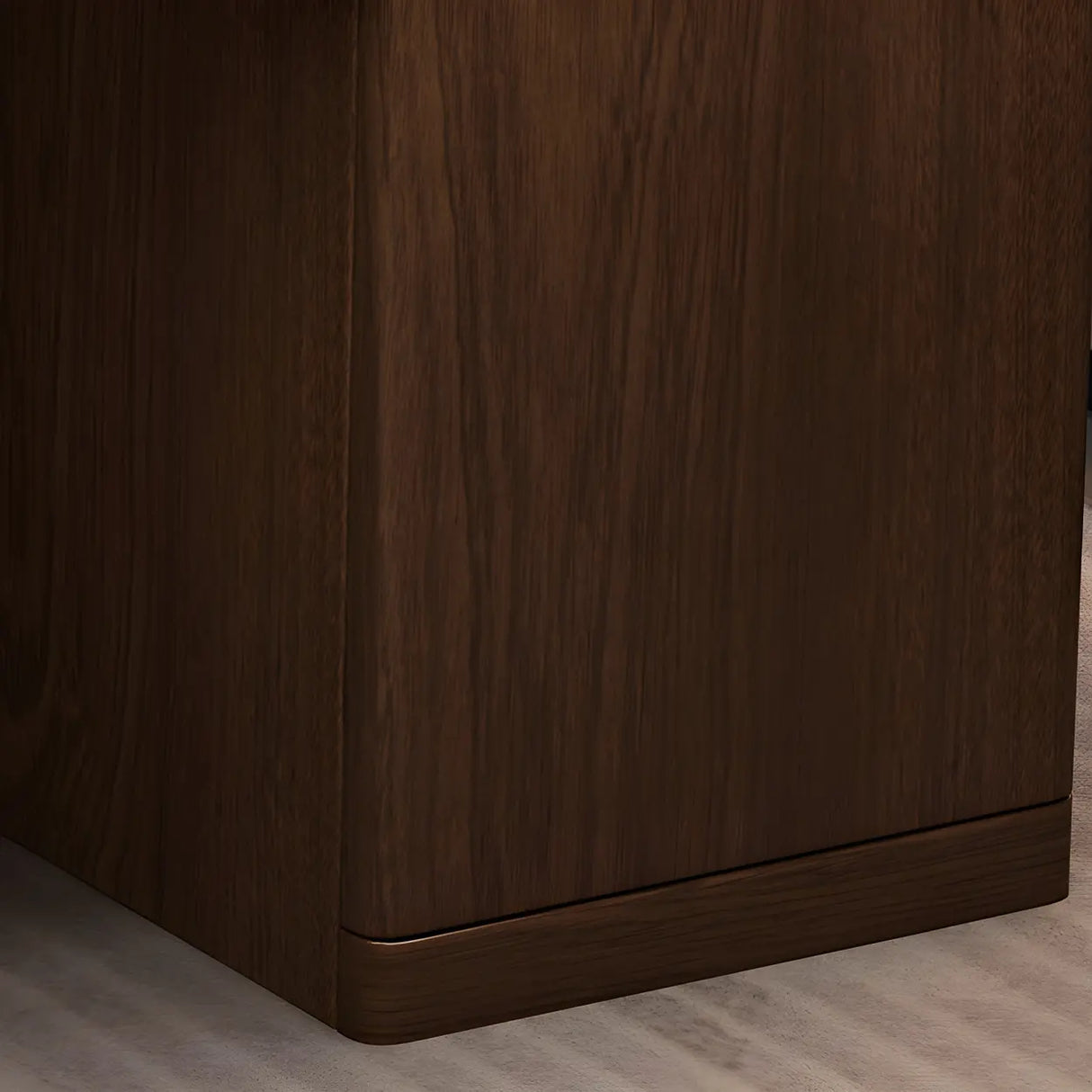 Rectangle Wood Sled Base Executive Desk with Cabinet Image - 6