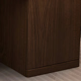 Rectangle Wood Sled Base Executive Desk with Cabinet Image - 6