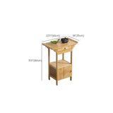 Rectangular Bamboo Natural Hall Storage Console Table #size