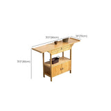 Rectangular Bamboo Natural Hall Storage Console Table Image - 9