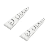 Rectangular Bamboo Wood Wall-Mounted Coat Rack with Hooks Image - 22