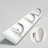 Rectangular Bamboo Wood Wall-Mounted Coat Rack with Hooks Image - 2