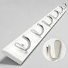 Rectangular Bamboo Wood Wall-Mounted Coat Rack with Hooks Image - 34