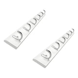 Rectangular Bamboo Wood Wall-Mounted Coat Rack with Hooks Image - 35