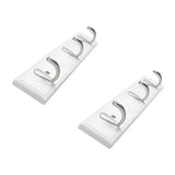 Rectangular Bamboo Wood Wall-Mounted Coat Rack with Hooks Image - 3