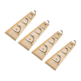 Rectangular Bamboo Wood Wall-Mounted Coat Rack with Hooks Image - 63