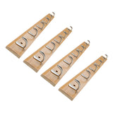 Rectangular Bamboo Wood Wall-Mounted Coat Rack with Hooks Image - 69