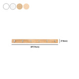 Rectangular Bamboo Wood Wall-Mounted Coat Rack with Hooks Image - 79