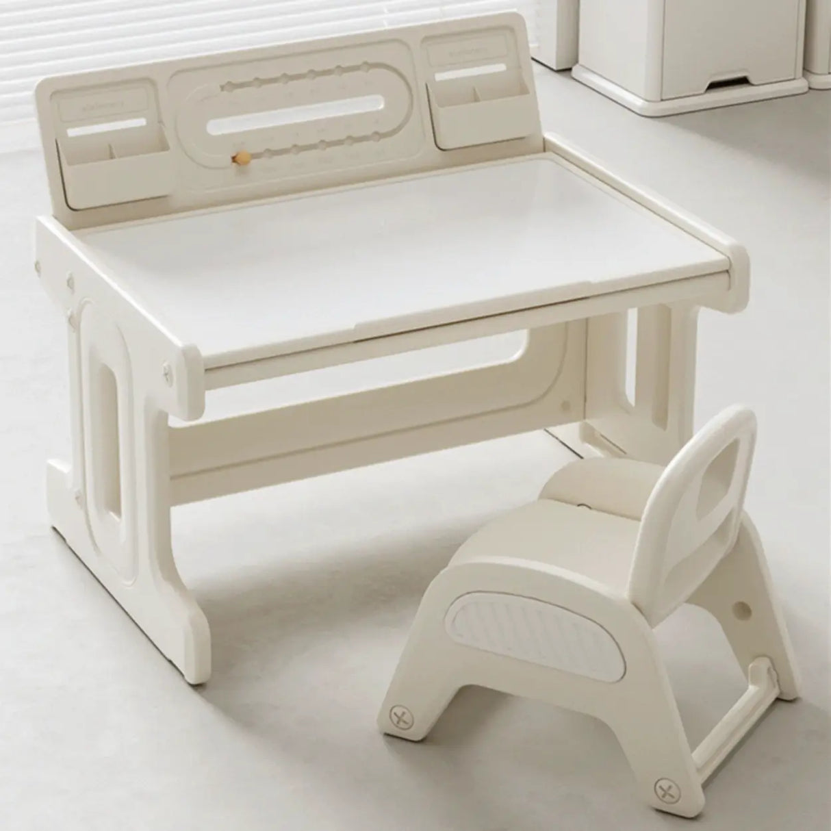 Rectangular Beige Toddler Desk Cahir 2 Piece Set Image - 1