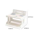 Rectangular Beige Toddler Desk Cahir 2 Piece Set #size